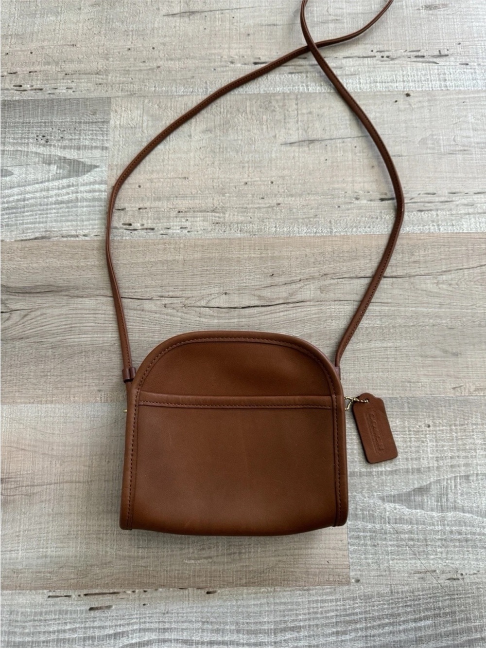 Vintage Coach Crossbody Bag Tanned Leather